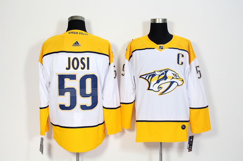 Men Nashville Predators #59 Josi White Hockey Stitched Adidas NHL Jerseys